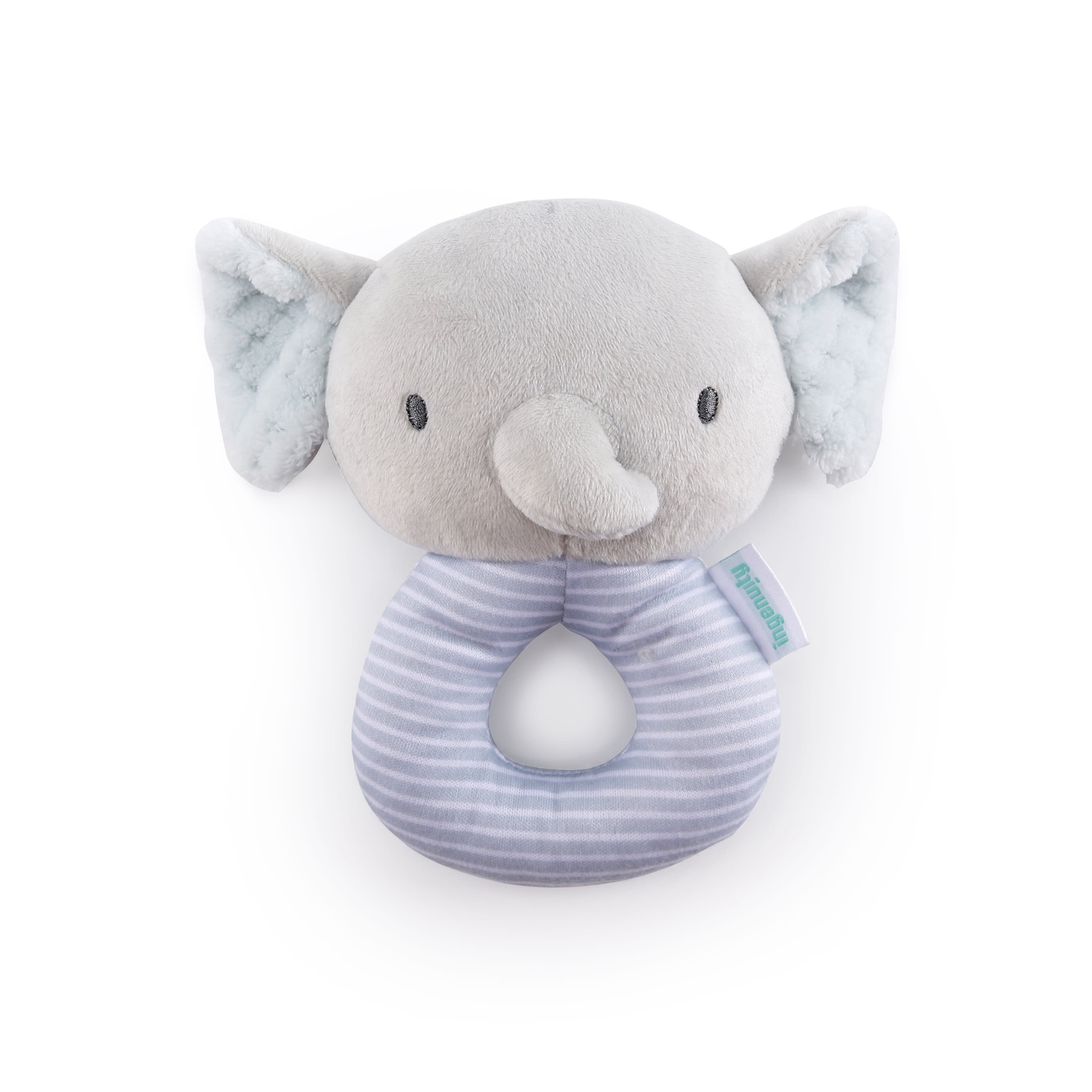 Ingenuity Premium Soft Plush Ring Rattle - Van the Elephant, Ages ...