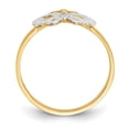thumbnail image 2 of Diamond2Deal 14K Yellow Gold with w/Rhodium Butterfly Ring for Women Size 6, 2 of 7