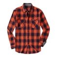 thumbnail image 2 of Coorders Hanes Men's and Big Men's Plaid Flannel Button Down Shirts, Long Sleeve, Sizes S-2XL, 2 of 9