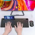 thumbnail image 5 of Marvo Wireless Keyboard and Mouse Combo, 2.4G, Low Profile, Fluid Precise, Quiet, Tablet Holder,Black, 5 of 7