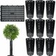thumbnail image 1 of NegroPaquete de 10 protectores de troncos de plantas para proteger la corteza verde, malla ajustable para plántulas, plantas jóvenes marrón, 1 of 5