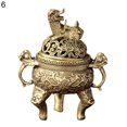 thumbnail image 2 of Flmtop Lotus Pattern Incense Holder Alleviate Anxiety Brass Delicate Craft Stick Incense Burner for Decorating, 2 of 8