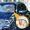 thumbnail image 3 of ALAZA Unicorn and Stars Windshield Sun Shade Car Foldable Sun Visor Block UV Rays Protector 55"x27.6", 3 of 8