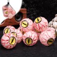 thumbnail image 1 of Adornos de Halloween, regalos de Halloween, colgante decorativo de esqueleto de bola de ojo de Halloween: accesorio único y pequeño de globo ocular inyectado en sangre para habitación, cuervo realista, 1 of 9