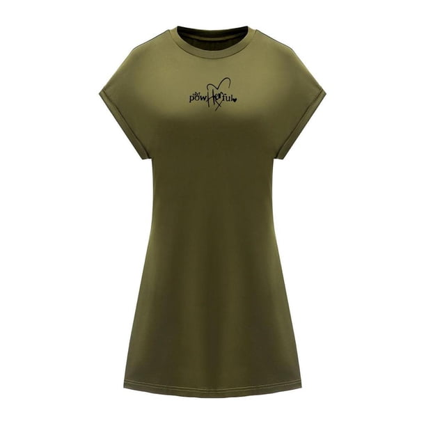 Vestido corto de verano para mujer, vestido suave de línea a para vacaciones, fiesta de desplazamientos S