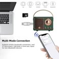 thumbnail image 2 of Baolira Altavoz Bluetooth retro mini altavoz inalámbrico, altavoz Bluetooth portátil con sonido estéreo nítido, graves ricos, mini altavoz retro para iPhone, dispositivos Android y tableta (verde), 2 of 5