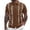 Brown, variant on European Striped Knitted Men Shirt Casual Loose Comfortable Business Foreign Trade Lapel Short Sleeved Blue 3XL