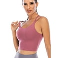 thumbnail image 1 of Tinglu Women Sling Vest Wrapped Chest Female Tube Top Pad Tank Yoga Bras, 1 of 8