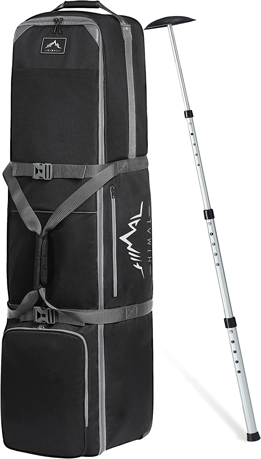 Golf Travel Bag with Adjustable Support Rod, 900D Heavy Duty Oxford Fabric Case for Airlines with Wheels