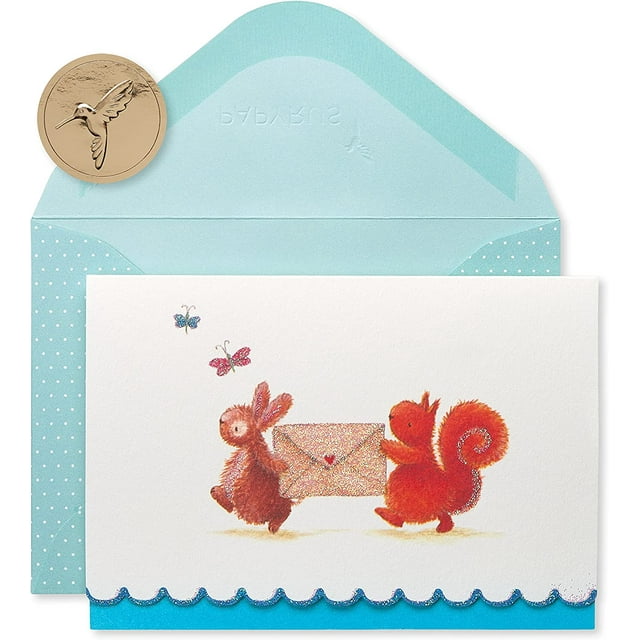 Papyrus Cartes Vierges avec Enveloppes, Lapin & Écureuil (14 Unités)