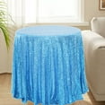 thumbnail image 6 of AuroraX Outdoor Round Table Cloth Picnic Party Tablecloth 47x47in Sky Blue Wedding Glitter Table Cover, 6 of 6