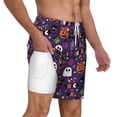 thumbnail image 3 of Balery Halloween Sweet Candy Mens Swim Trunks Swim Shorts for Men Quick Dry Inseam Beach Shorts with Compression Liner Pocket-X-Large, 3 of 9