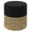 Cylindrical Color Blocked Braided Black Natural, variant on Round Pouf Ottoman - Braided Boho Poof Home Décor Pouffe Accent Sitting Circular Foot Rest for Living Room, Bedroom, Nursery, Kidsroom, Lounge; Jute and Cotton (19.5"x19.5"x14"; Multi)