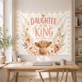 thumbnail image 5 of Highland Cow with Floral Crown Inspirational Boho for Women and Teen Girls Christian Wall Decor Christmas Gift Tapestry Wall Hanging for Bedroom and Dorm, 5 of 7