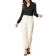 thumbnail image 2 of Camisa de botón de manga larga con cuello en V elegante para mujer INSPIRE CHIC XS negra, 2 of 7