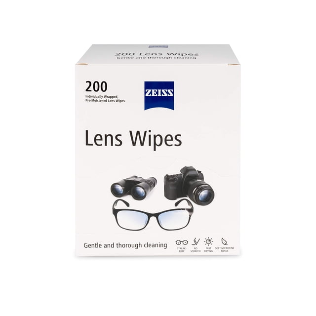Toallitas limpiadoras de lentes Zeiss prehumedecidas, 200 unidades