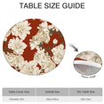 thumbnail image 6 of Round Fitted Tablecloth with Elastic Edges Fits 45"-52" Round Tables Pioneer Colorful Floral Waterproof Table Cover Washable Indoor and Outdoor for Party Kitchen Dinner Banquet Patio Picnic, 6 of 7