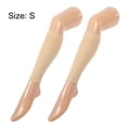 thumbnail image 3 of Unique Bargains 2 Pair Compression Sleeve Footless Compression Sleeve for Women Nylon S Beige, 3 of 7