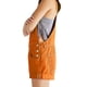 thumbnail image 2 of Pantalones Cortos Vaqueros para Mujer, de Verano Informales, Holgados, Ajustables, con Tirantes. Naranja XL, 2 of 8