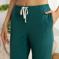 thumbnail image 4 of LYCY Womens Modal Pajama Pants, Soft Lounge Sleep Pants with Pockets Long Pj Bottoms (BLUE GREEN, 2XL), 4 of 4