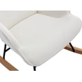 thumbnail image 3 of Guyou Modern Rocking Chair, Glider Nursery Chair with Tufted Wingback, Velvet Upholstered Accent Armchair for Living Room Bedroom Nursery, Beige, 3 of 10