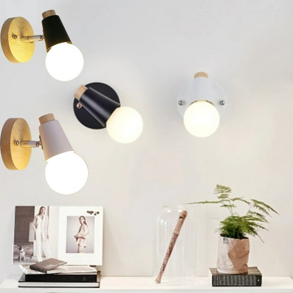 HEMOTON Wall Sconce Light Socket, E27 Wall Lamp Holder 220v Modern Wall Light Fixtures For Bathroom Sconces Bedside, Indoor Light Bulb Adapter For Bedroom Decorative Decor