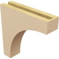 thumbnail image 5 of 3"W x 12"D x 12"H Thin Huntington Rough Cedar Woodgrain TimberThane Corbel, Primed Tan, 5 of 6
