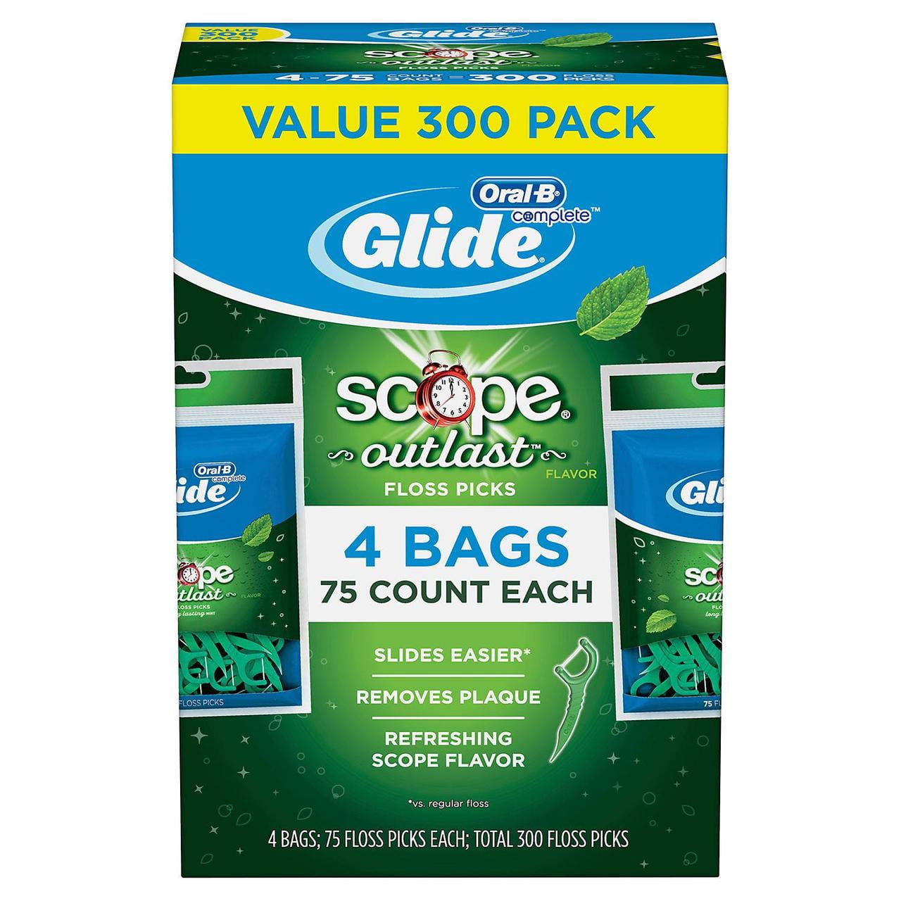 OralB Complete Glide Floss Picks, Scope Outlast (300 ct.) OralB Complete Glide Floss Picks, Scope Outlast (300 ct.)