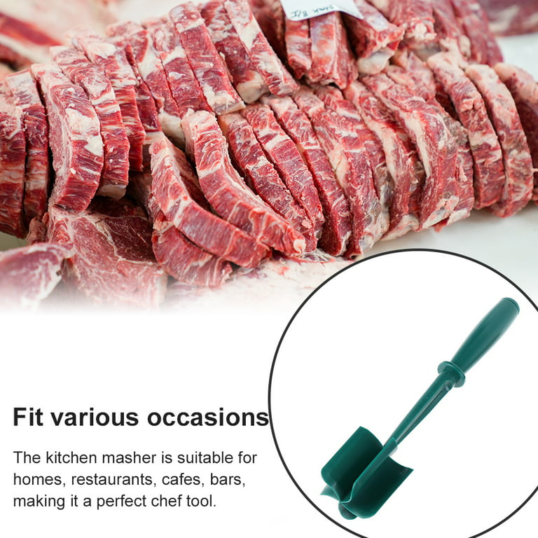 Irene Inevent Meat Chopper Non-Stick Heat-Resistant ABS Ground Beef Masher  Hamburger Crusher Professional Home Kitchen Tool Cookware Green 