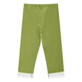 thumbnail image 3 of CZHQWE Girl Clothes White Leggings For Girls Girls Leggings Polyester Leggings For Toddler Girls Pants Stretchy Baby Girl'S Pants Basic Leggings Green 3-4 Years, 3 of 7