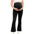 thumbnail image 4 of Womens Yoga Pants Maternity Stretchy High Waisted Flared Bootcut Leggings with Side Pockets Women's Yoga Leggings Black L, 4 of 7