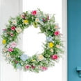 thumbnail image 4 of Artificial Spring Wreath, Artificial Summer Wreath Flower Wreaths for Front Door Wall Wedding Festival Farmhouse Outside Home Indoor Outdoor Decor, 4 of 7