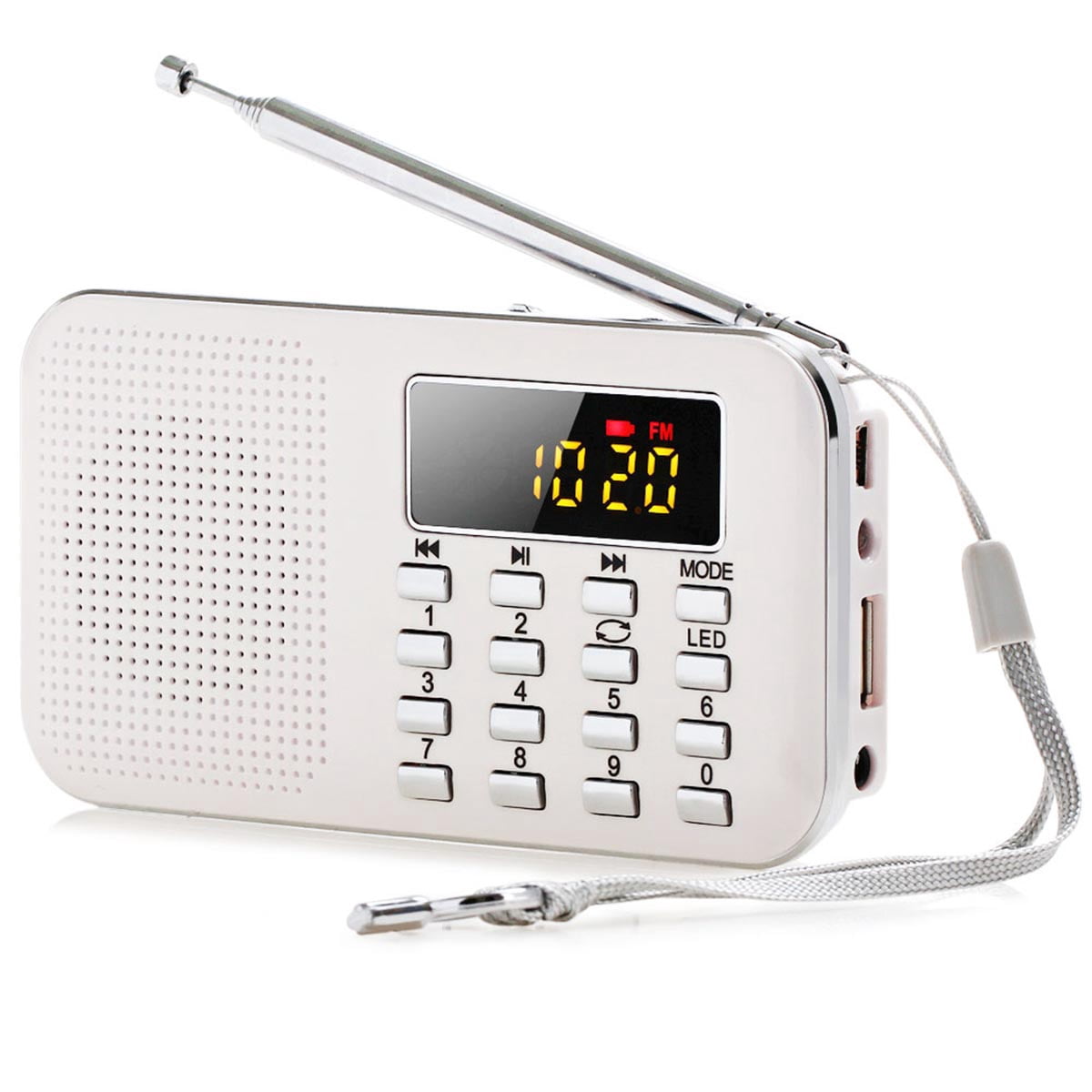 Mini AM FM Radio with Speaker Rechargeable Portable Walkman Pocket MP3