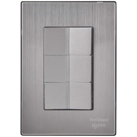 Apagadores de Pared Inoxium3ASilver 1Pza Apagadorx3 125-250VCA 10A 50/60Hz Plateado Acero Inoxidable/PC.