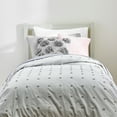 thumbnail image 4 of Fully Reversible Comforter in Savannah Gray, Twin and Twin XL Size, Clip Dot Soft Gray & White, by Dawn, 4 of 5