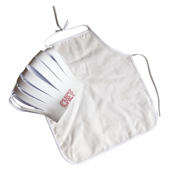 White Chefs Costume For Infants 2PC Set Photoshoot Accessories Adjustable Sash Apron And Hat With Soft Fabric Christmas Halloween Outfit