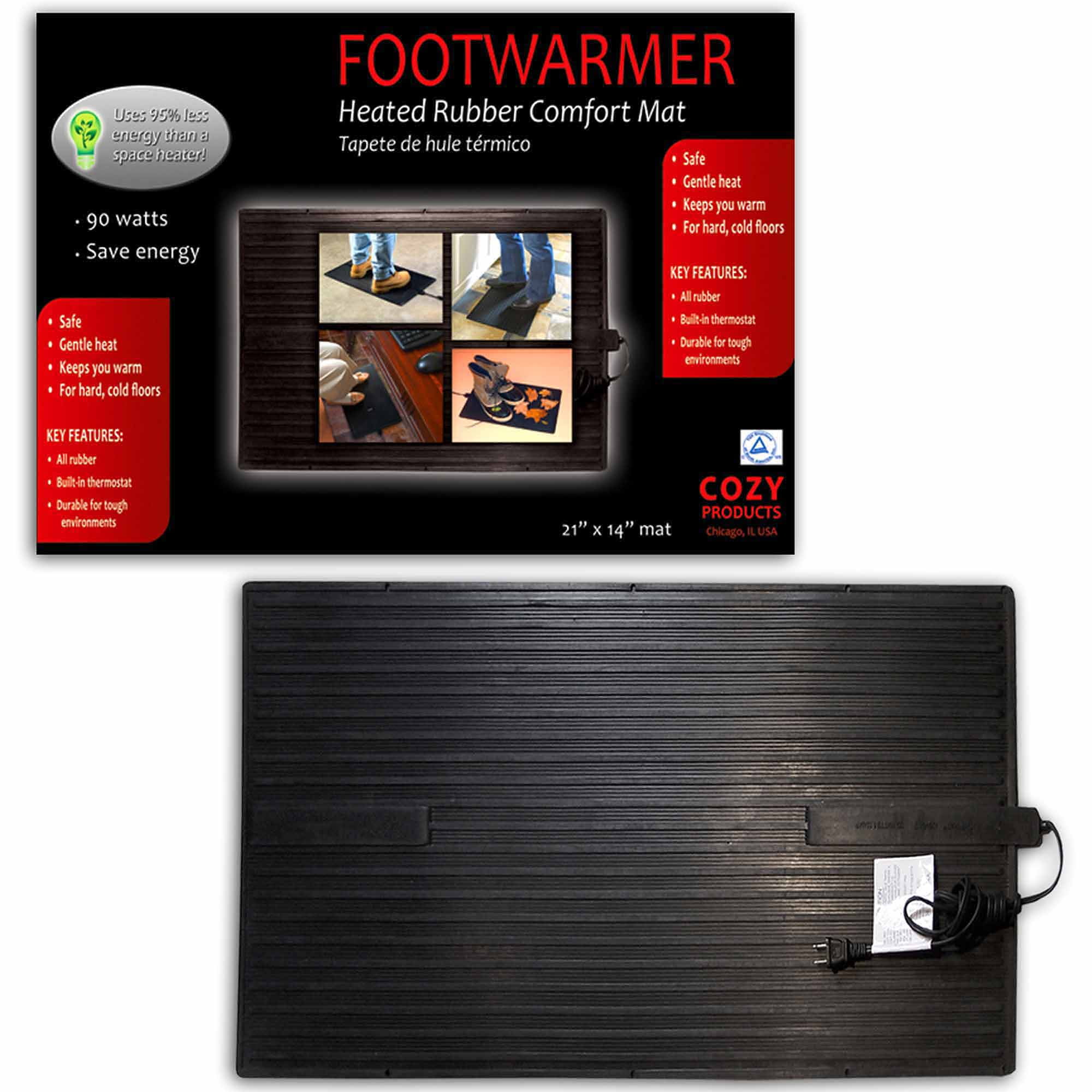 Foot Warmer Rubber Floor Mat Heater Walmart Com Walmart Com