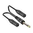 thumbnail image 4 of Cable adaptador divisor en Y, cable para altavoz, conector jack, adaptador macho a 2 hembra de 6,35 mm para altavoces de guitarra Monocanal, 4 of 8