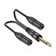 thumbnail image 4 of Cable divisor en Y de 6,35 mm, adaptador macho a 2 hembras de 6,35 mm, cable de altavoz, conector jack para estudio, amplificador y auriculares. Monocanal, 4 of 10