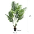 thumbnail image 2 of Artificial Areca Palm Tree, Artificial Palm Tree with Adjustable Branches, Tropical Palm Silk Plant Potted, Fake Palm Tree for Home Office Living Room Decor 6FT, 2 of 5