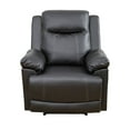 thumbnail image 4 of Modern Leather Reclining Chairs with Overstuffed Arm Lazy Boy Sofa Chair Manual Nursery Recliner ,Black, 4 of 6