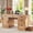 Walnut, variant on Executive Desk with File Drawers, 55'' Farmhouse Desk Modern for Adult Home Office, White