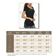 thumbnail image 6 of Fancyglim Womens Tees Summer Scoop Neck Longline Split T Shirts Tops Black S, 6 of 6