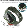 thumbnail image 2 of KOMI 2-Pack for Apple Watch 40mm Screen Protector Case,for iWatch Series 8/7/6/5/4/Series SE/SE 2 40mm Protection Cover All-Around Tempered Glass Screen Protector Case Ultra-Thin - Green, 2 of 5