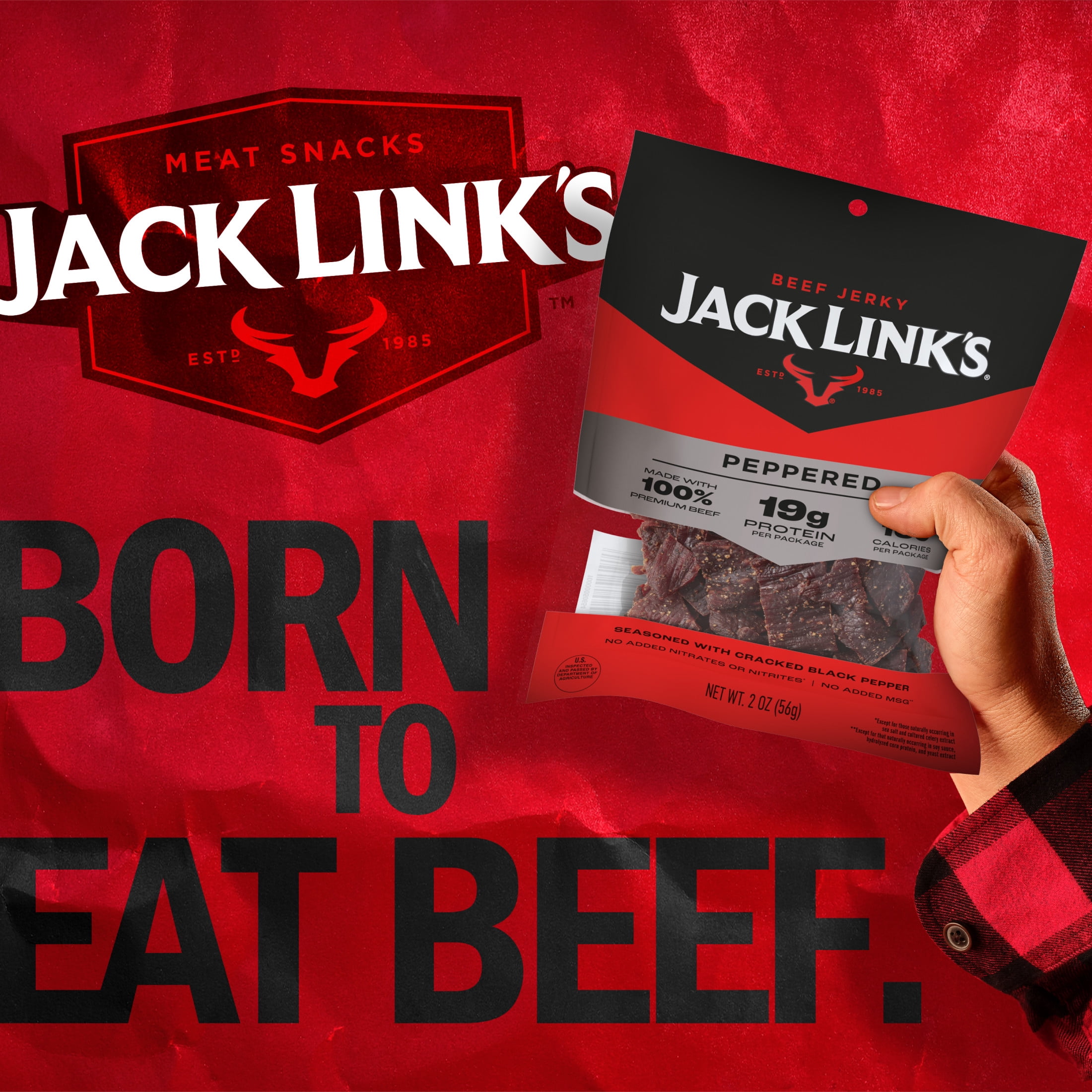 Jack Link's Peppered Beef Jerky, 2 Ounce