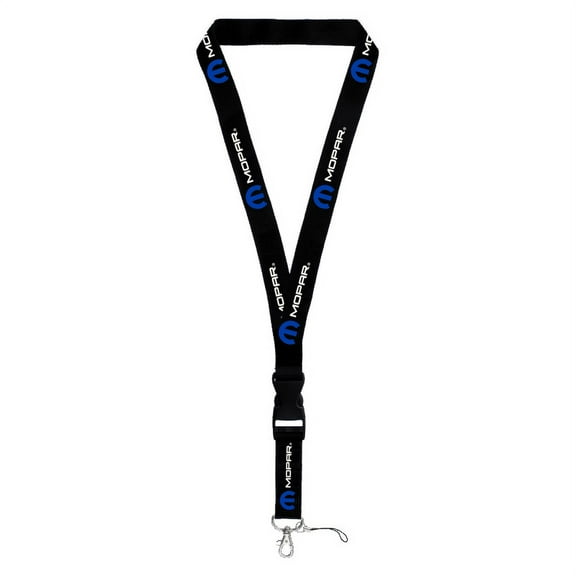 Mopar Keychain Lanyard (Blue on Black)