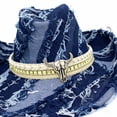 thumbnail image 7 of RUINIXCW Western Denim Cowboy Hat Blue Denim Cowgirl Hat For Man Women Distressed Jean Hat With Bull Head Buckle Belt Wide Brim Outback Hat, 7 of 7