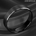 thumbnail image 3 of Tungsten Rings for Men Wedding Bands for Him 6mm Black Brushed Silver Stripe, 3 of 6