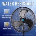 thumbnail image 4 of Tornado - 20 Inch High Velocity Metal Oscillating Pedestal Fan - Commercial, Industrial Use Water-Resistant, 4 of 6
