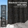 thumbnail image 4 of Lfeey Blackout Curtains for Bedroom 84 inch Lenght, Sage Brown Watercolor Floral, Thermal Insulated Light Blocking Grommet Drapes, Set of 2, 4 of 7